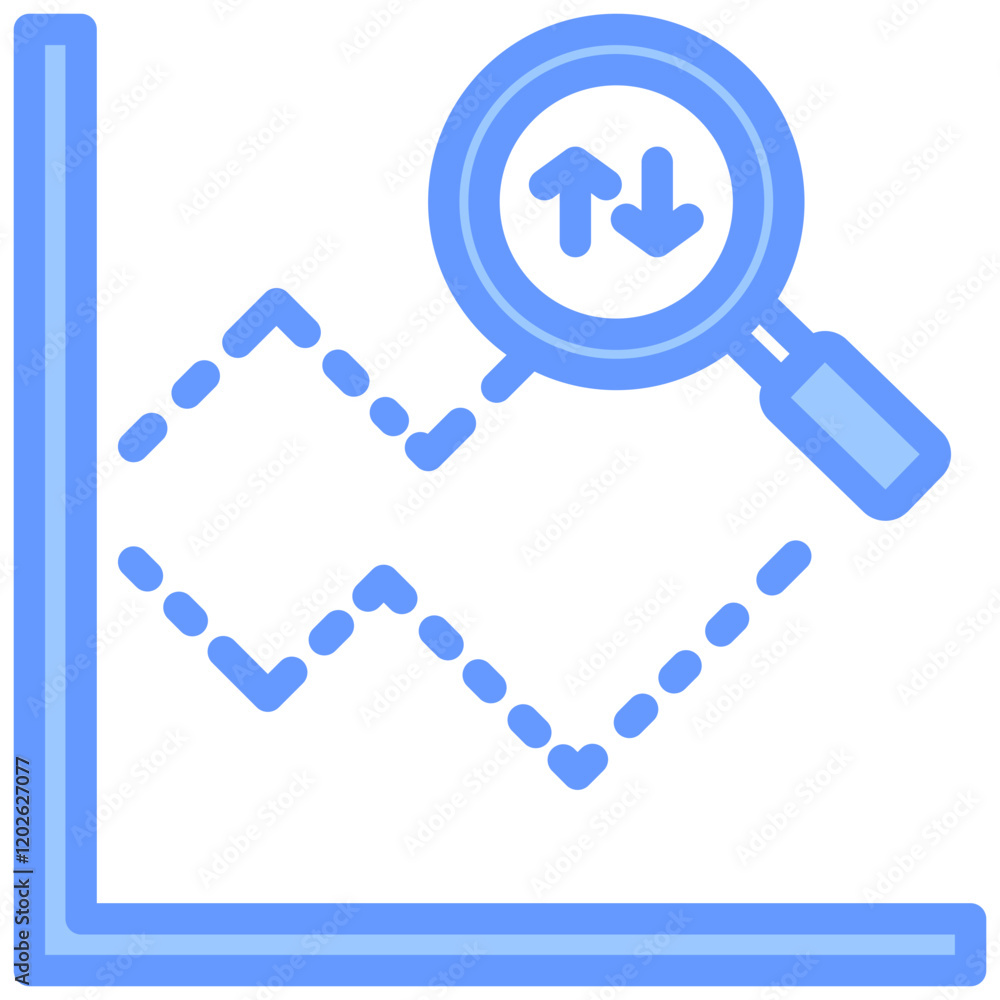 Predictive Analytics Blue Icon