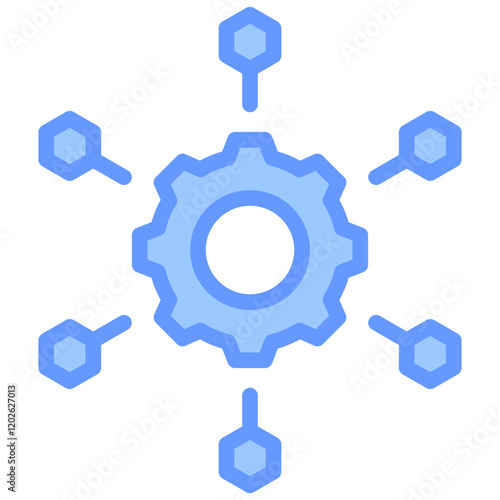 Microservice Blue Icon