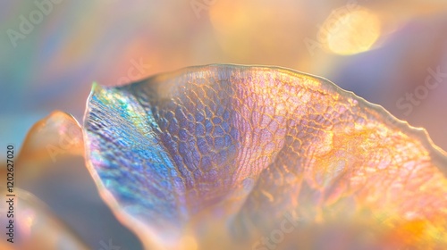 Vibrant Rainbow Glitter Close-Up with Soft Bokeh Lights photo