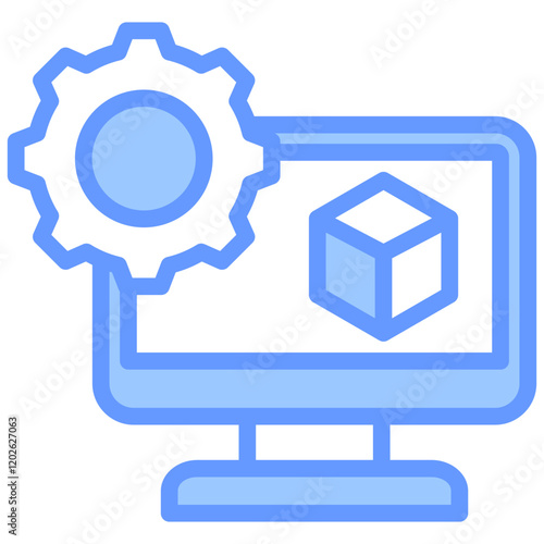 Virtual Machine Blue Icon