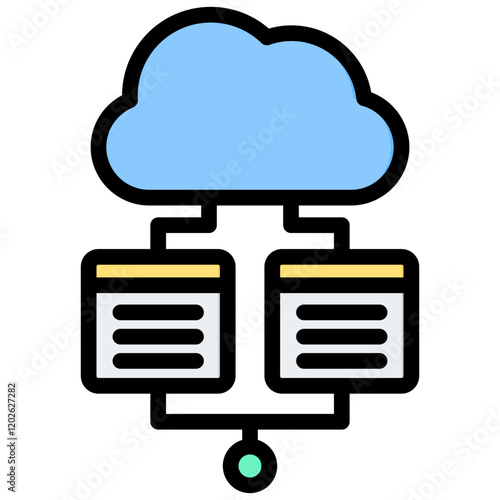 Virtualization Outline Color Icon
