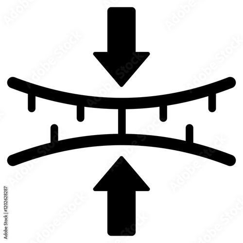 Elasticity Glyph Icon