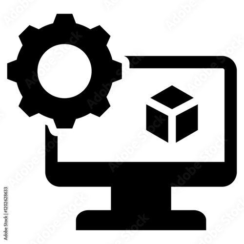 Virtual Machine Glyph Icon