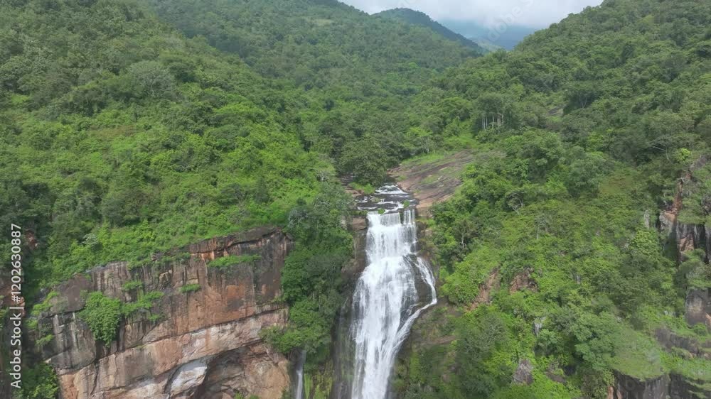 custom made wallpaper toronto digitalAerial view of Rat tail waterfalls in Tamilnadu, India