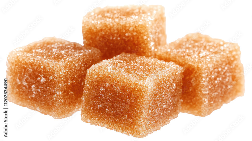Flying Brown Sugar Cubes in Mid-Air Display Generative AI Flying Brown Sugar Cubes in Mid-Air Display Generative AI