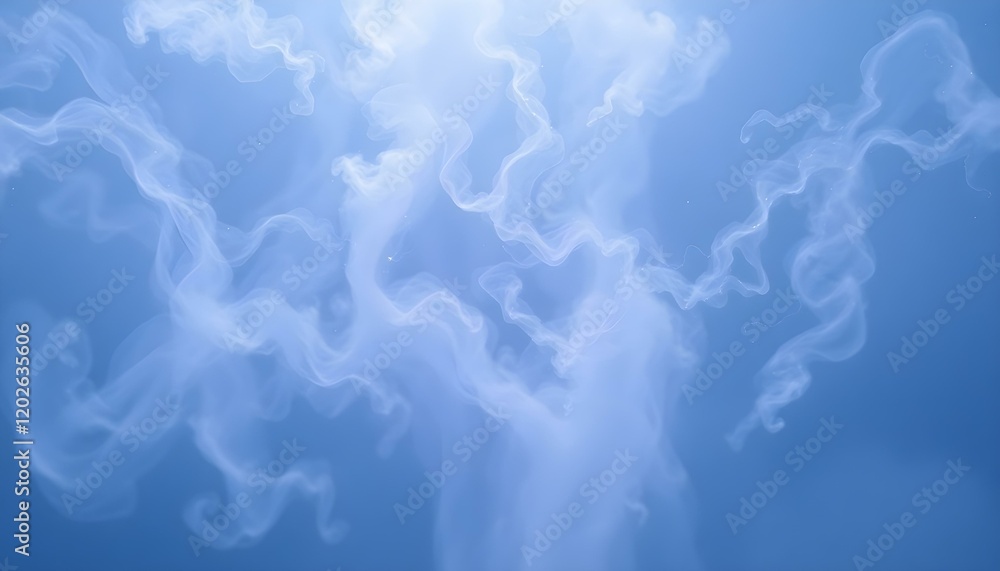 Obraz premium Abstract Blue Swirls Elegant Light Background Design Sea Sky Flow Soft