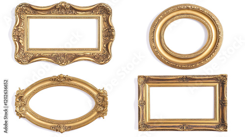 Elegant Gold Frames for Showcasing Products Generative AI