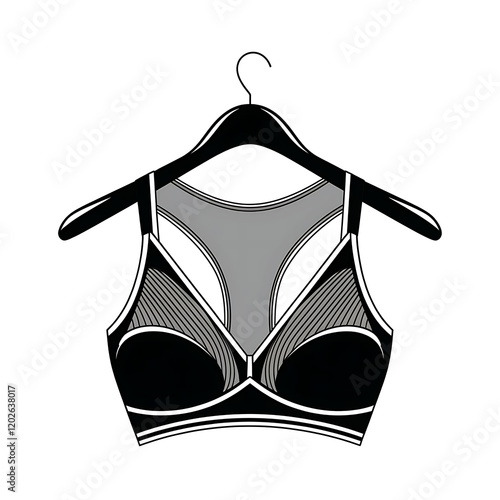 Stylish Black Lingerie: Comfortable Seamless Bra for Women's Fashion and Activewear - Versatile Modern Design with Chic Elegance
