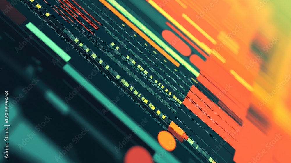 Fototapeta premium revenue trends flat design side view technology theme animation Complementary Color Scheme