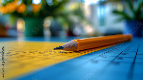 Isolated minimalist wall calendar for study planning