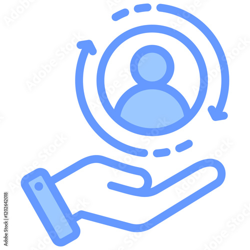 Retention Blue Icon