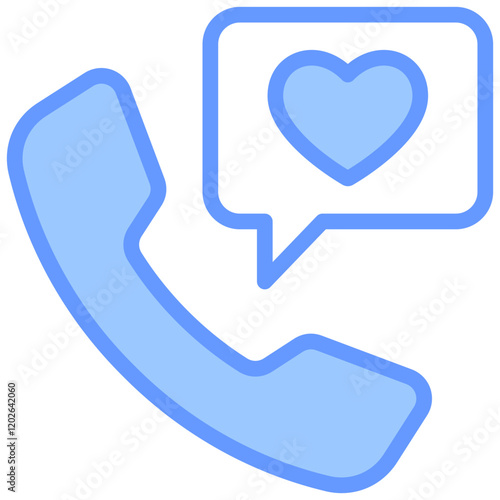 Cold Calling Blue Icon