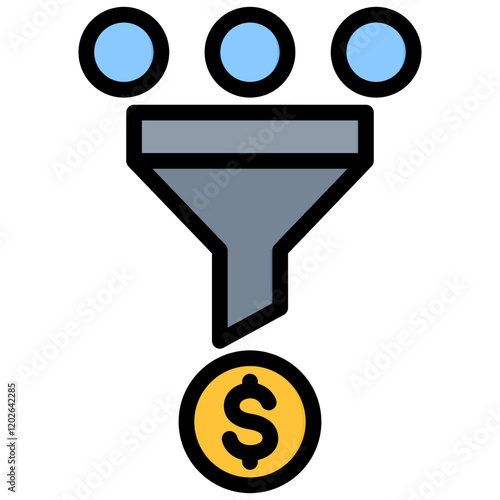 Conversion Outline Color Icon