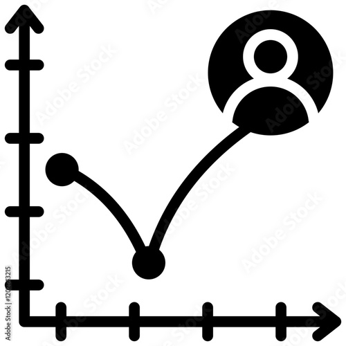 Bounce Rate Glyph Icon