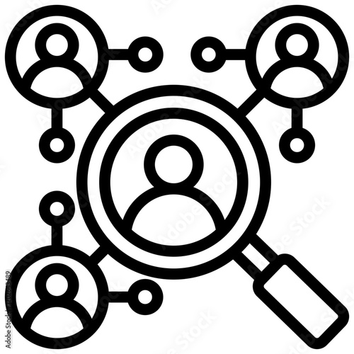 Lead Nurturing Outline Icon