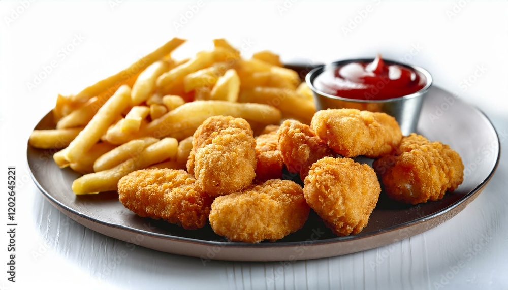Chicken nuggets with fries Chicken nuggets with fries