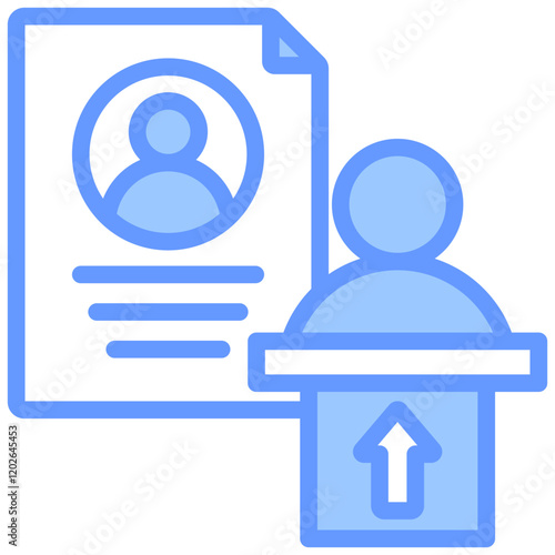 Succession Planning Blue Icon