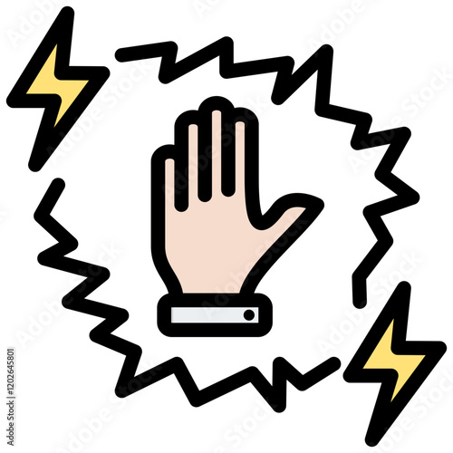 Conflict Avoidance Outline Color Icon