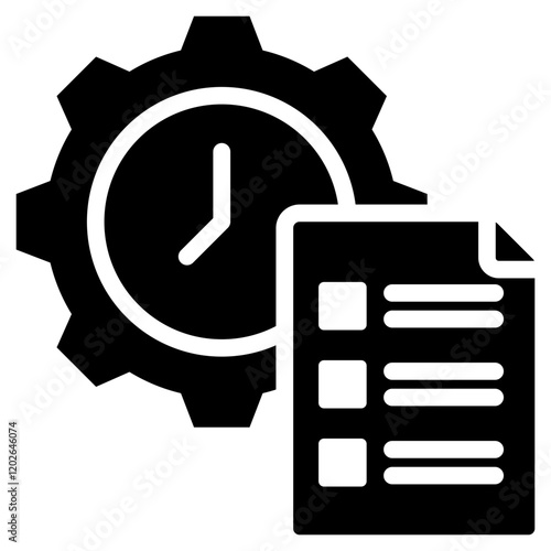 Time Management Glyph Icon