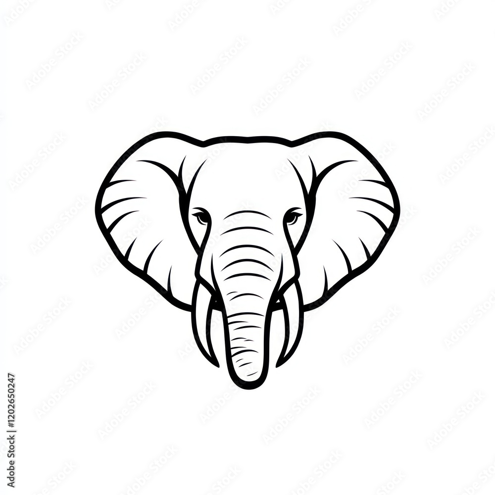Elephant head, wildlife, Africa, nature, design element, logo Elephant head, wildlife, Africa, nature, design element, logo