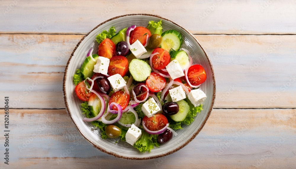 Greek salad with feta, tomatoes, cucumbers, olives, and onions Mediterranean and healthy. Greek salad with feta, tomatoes, cucumbers, olives, and onions Mediterranean and healthy.