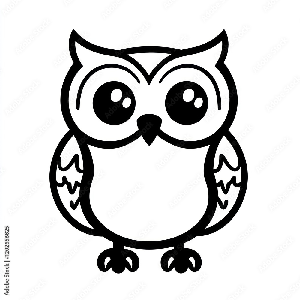 Cute cartoon owl, white background, children's book illustration (1) Cute cartoon owl, white background, children's book illustration (1)