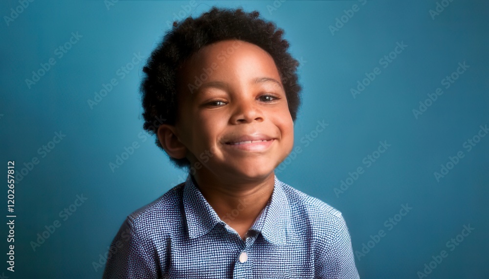 Portrait of a happy kid smiling, isolated on white background. Generated image Portrait of a happy kid smiling, isolated on white background. Generated image