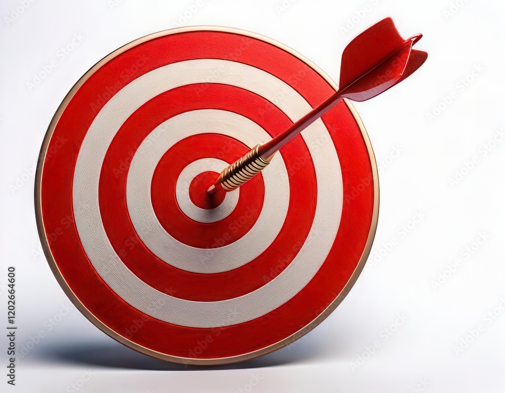Target. red arrow and target isolated. Generated image Target. red arrow and target isolated. Generated image