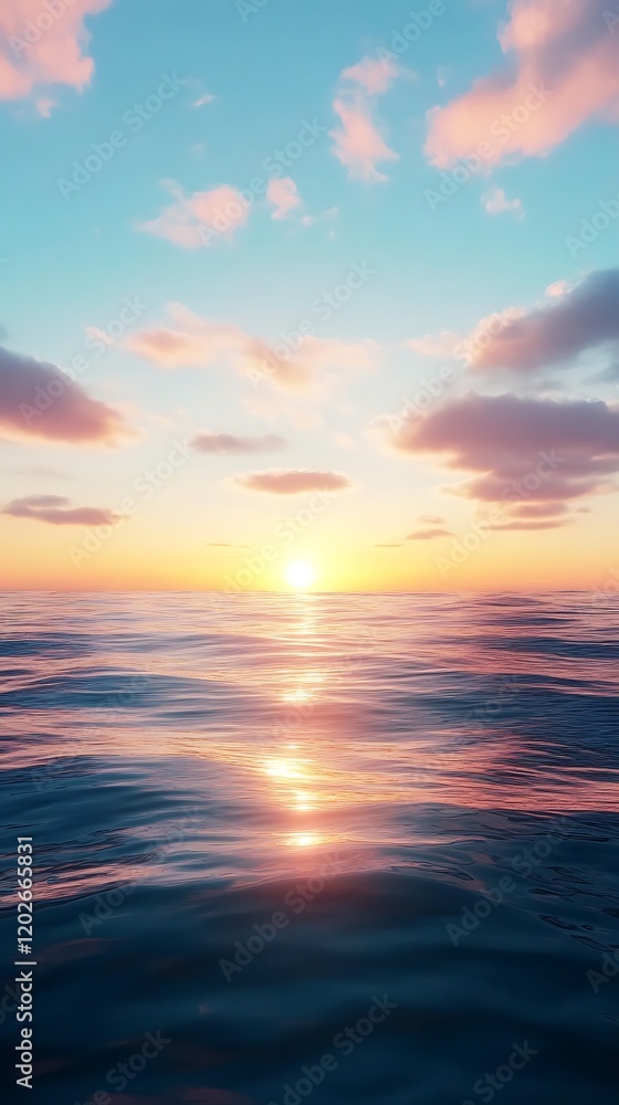 Obraz premium Blur image of sunset over the sea with bokeh background