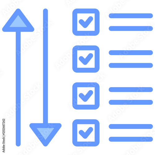 Prioritization Blue Icon