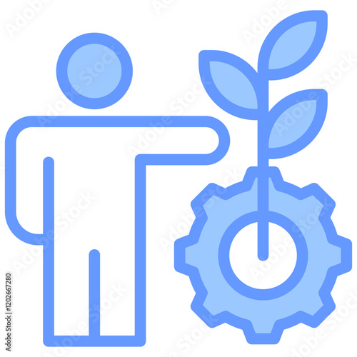 Personal Development Blue Icon
