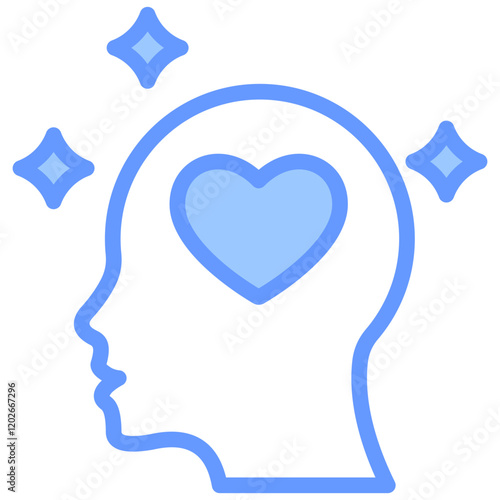 Self Reflection Blue Icon