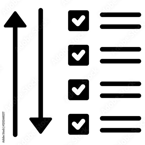 Prioritization Glyph Icon