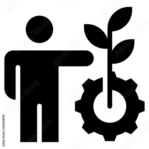 Personal Development Glyph Icon