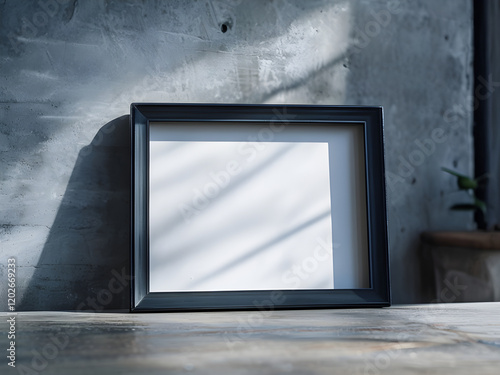 photo frame on wall mockup