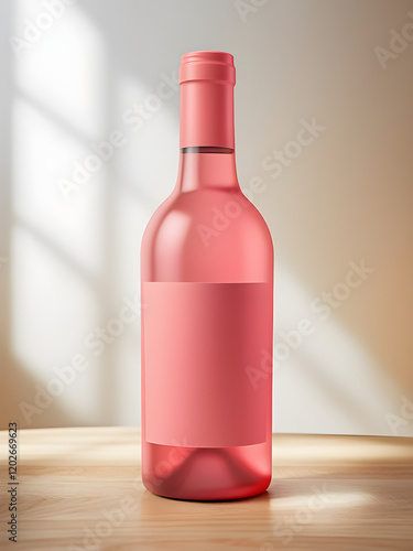 red wine bottle mockup