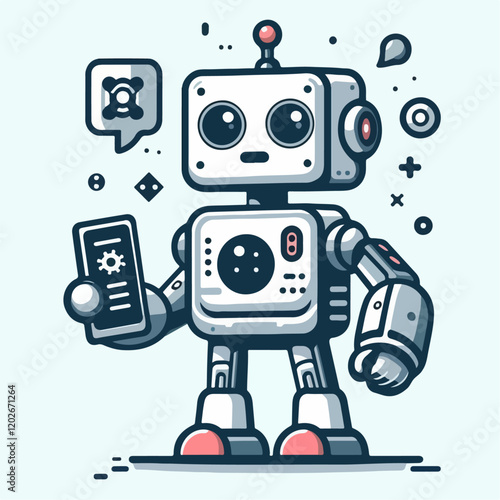 ai robot vector illustration