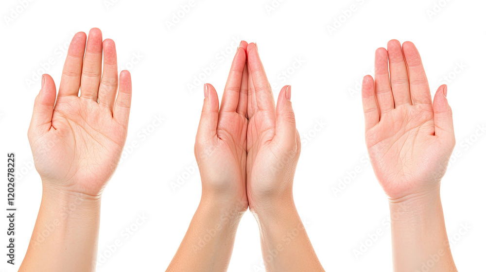 Praying Hands in a Collection of Isolated Objects Generative AI Praying Hands in a Collection of Isolated Objects Generative AI