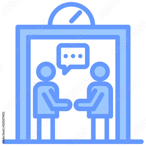 Elevator Pitch Blue Icon