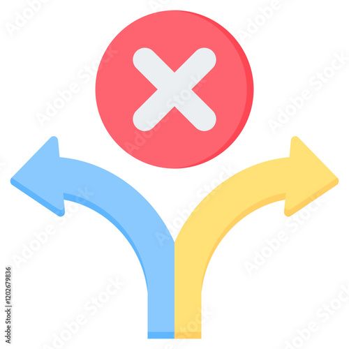 Bifurcation Flat Icon