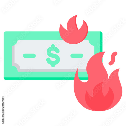 Burn Rate Flat Icon