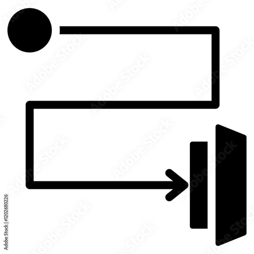 Exit Strategy Glyph Icon