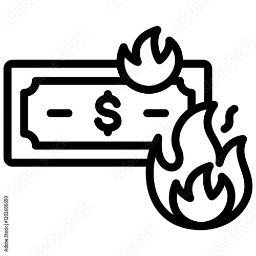 Burn Rate Outline Icon