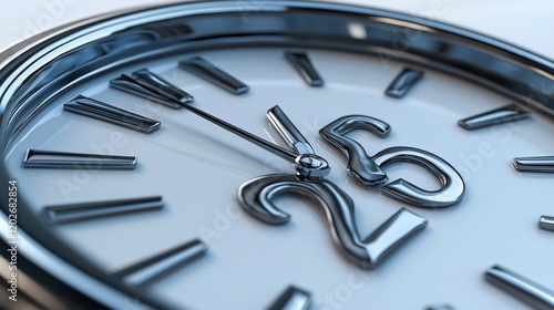 Wallpaper Mural Close-up of a modern metallic clock showing 225. Torontodigital.ca