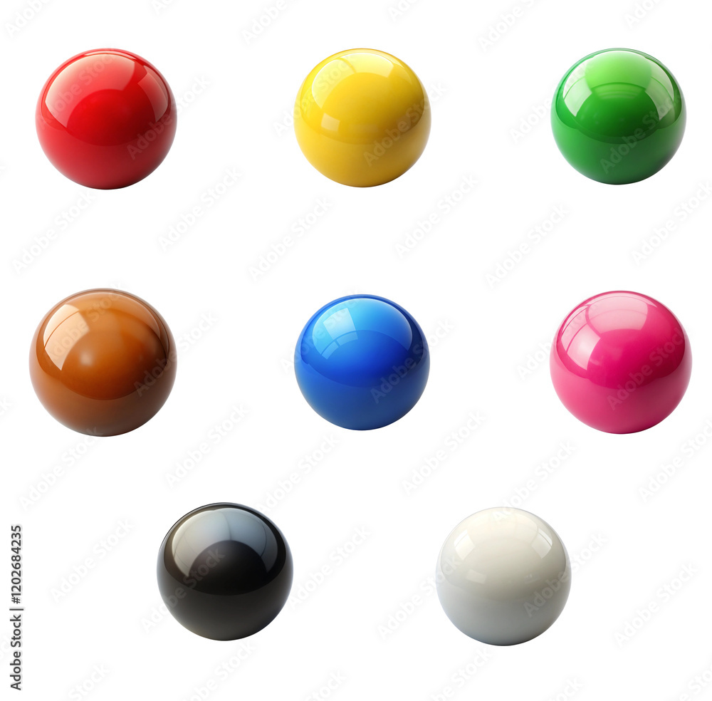 A set of Snooker Balls featuring prominently displayed A set of Snooker Balls featuring prominently displayed