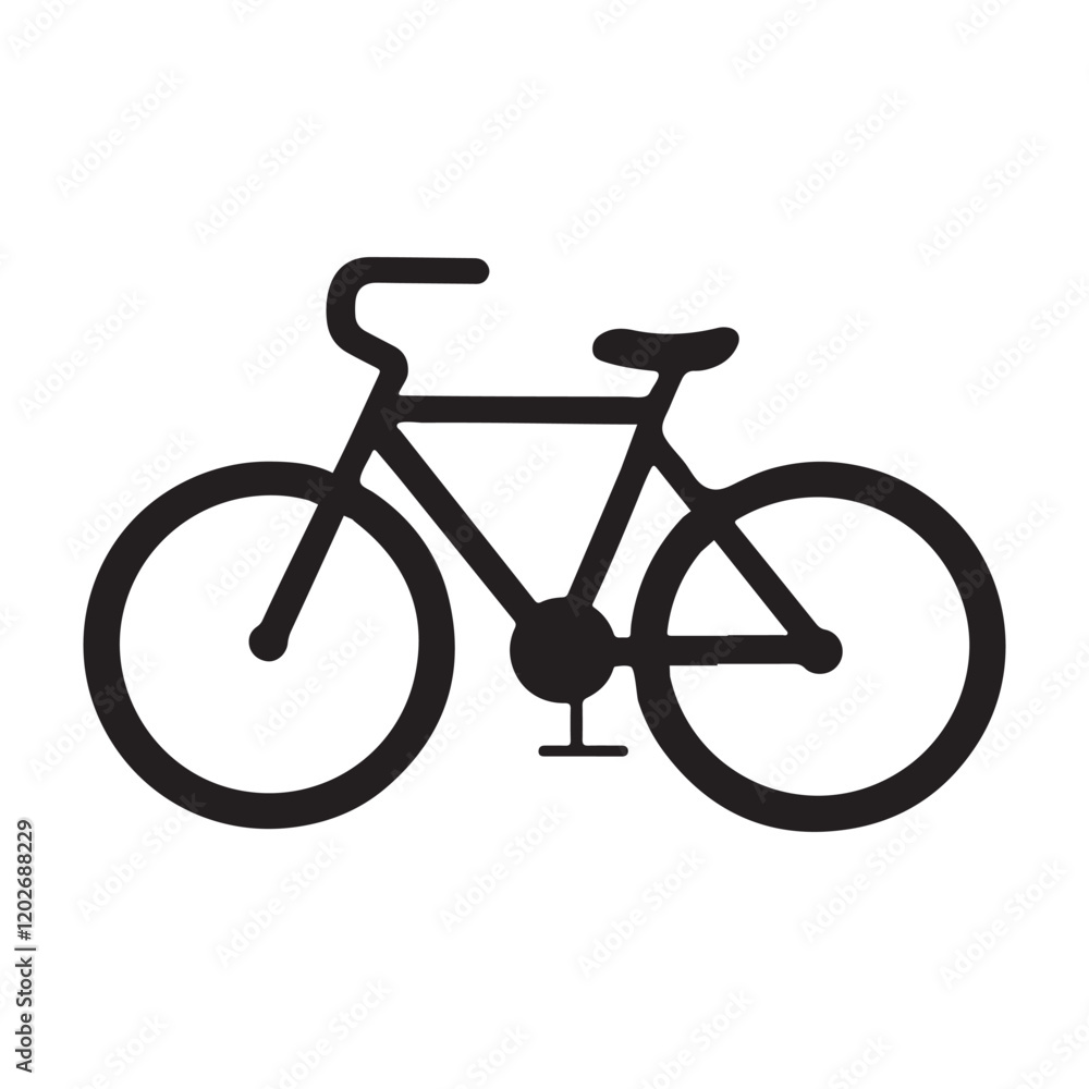 Bicycle icon vector art design on white background. Bicycle icon vector art design on white background.