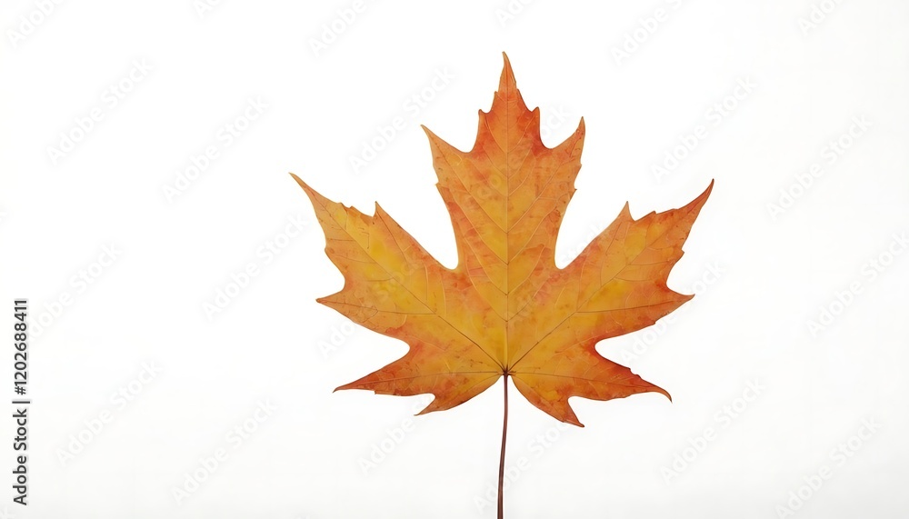 Vibrant Maple Leaf Illustration with White Backdrop. 10 Vibrant Maple Leaf Illustration with White Backdrop. 10