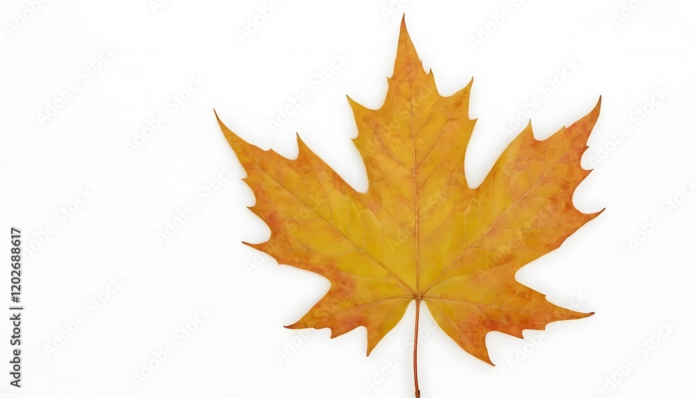 Vibrant Maple Leaf Illustration with White Backdrop. 4 Vibrant Maple Leaf Illustration with White Backdrop. 4