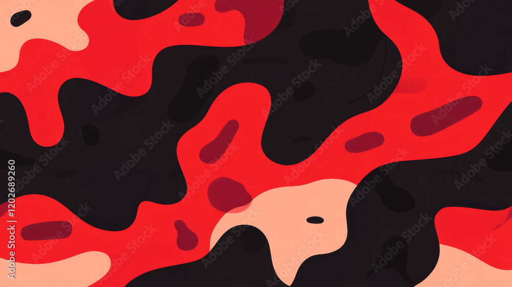 Abstract red and black chaotic pattern background Abstract red and black chaotic pattern background