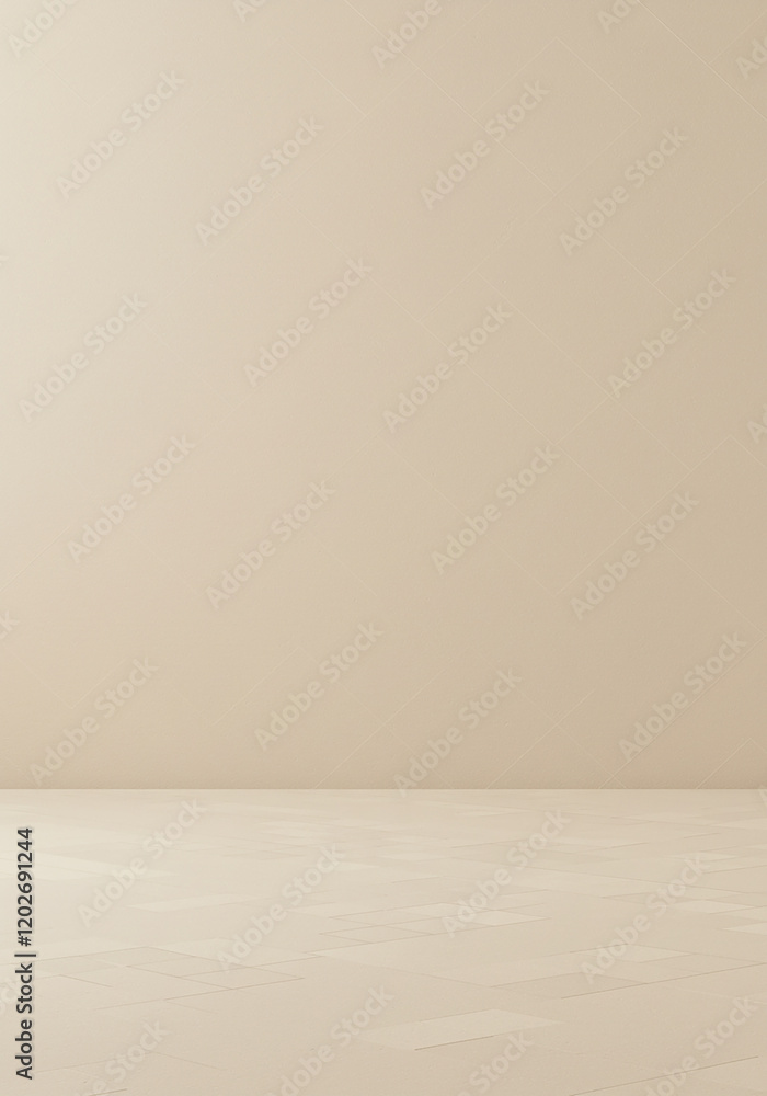 Minimalist Beige Room Interior Design Empty Space Neutral Walls and Light Beige Floor Minimalist Beige Room Interior Design Empty Space Neutral Walls and Light Beige Floor
